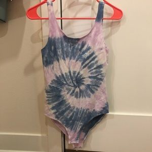 American Eagle Scoop Neck Tie-Dye Bodusuit